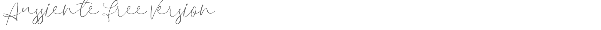 Sample characters Aussiente Font